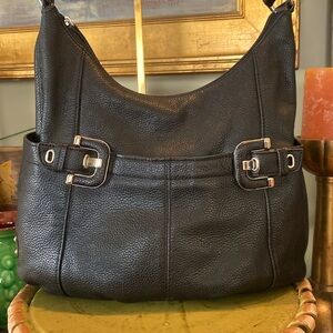 Tignanello Leather Hobo Shoulder Bag